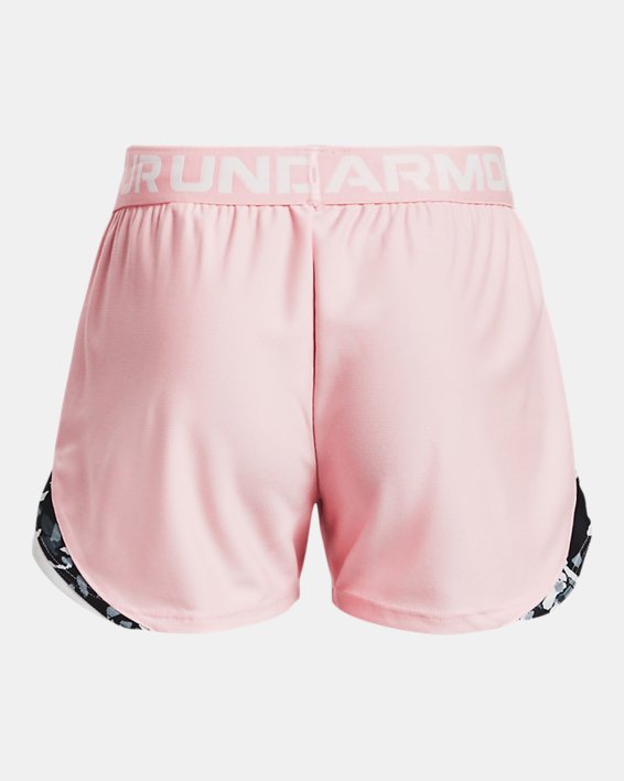 Girls' UA Play Up Tri-Color Shorts, Pink, pdpMainDesktop image number 1